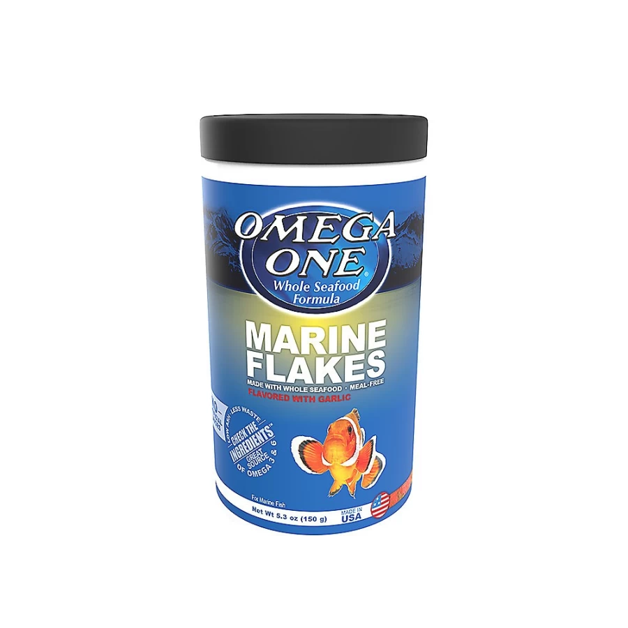 PetSmart OmegaTrade Marine Flake Fish Food with Garlic for Aquatic Pets