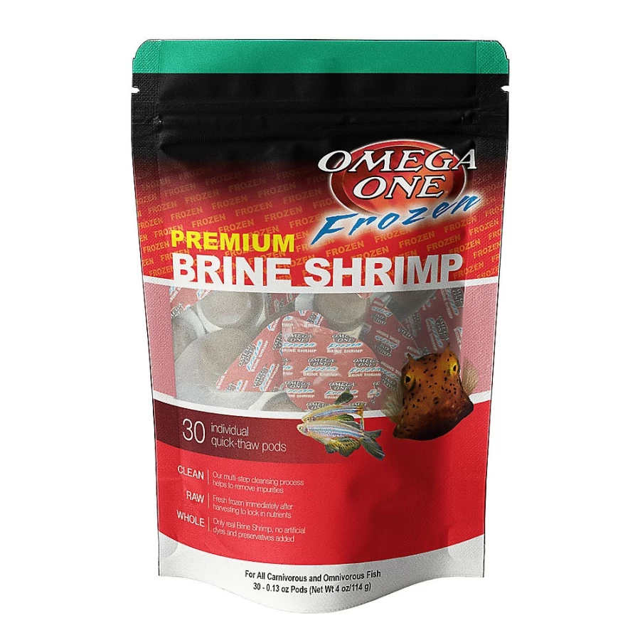 PetSmart OmegaTrade One Frozen Brine Shrimp - Premium Fish Food for Tropical & Marine Fish