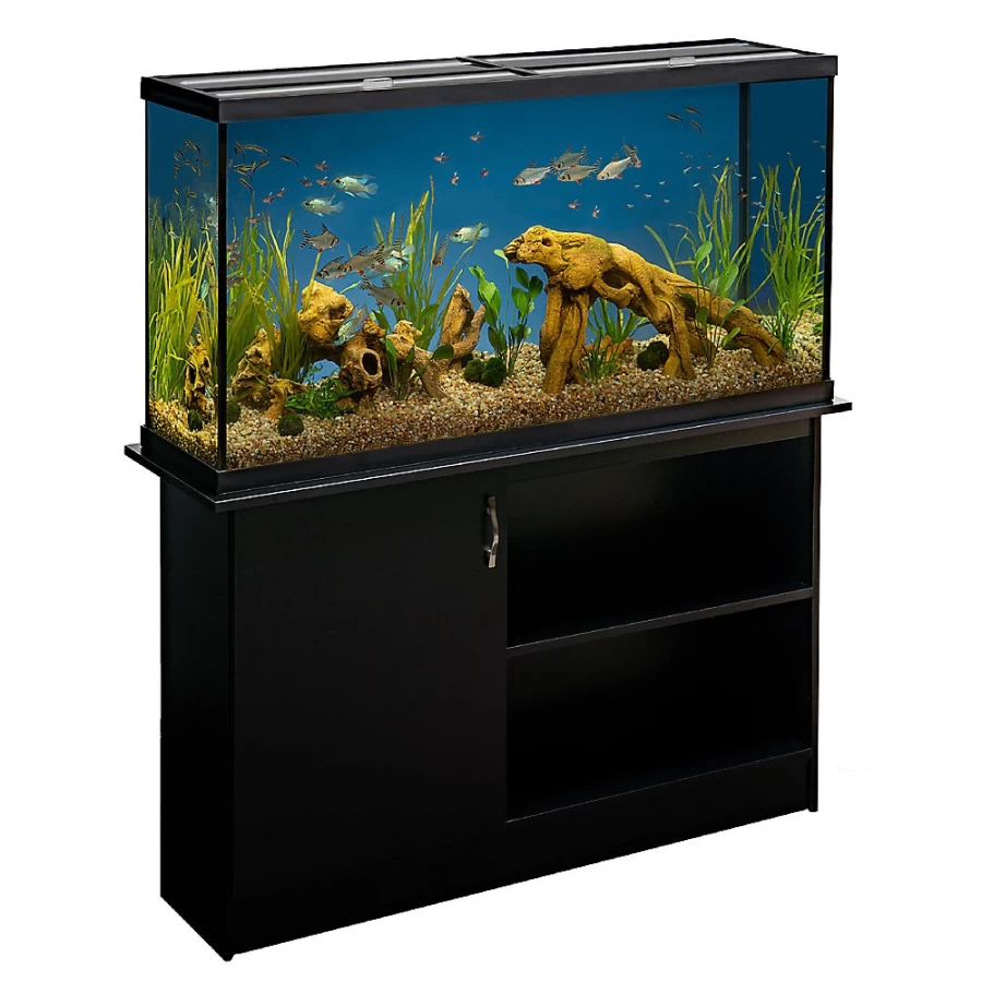 PetSmart Marineland 60 Gallon LED Aquarium Stand Kit - Modern Fish Tank Setup with Lighting