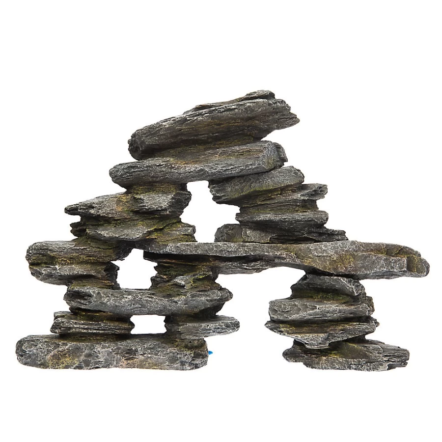 PetSmart Top Fin Stack Stone Aquarium Decoration - Natural Rock Ornament for Fish Tanks