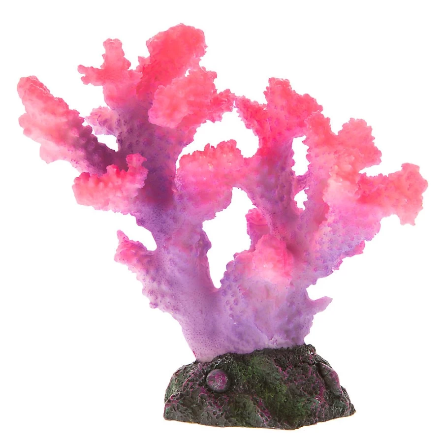 PetSmart Top Fin Pink and Purple Coral Aquarium Decoration for Fish Tanks