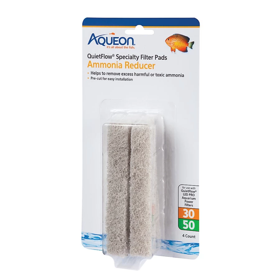PetSmart Aqueon QuietFlow Ammonia Reducing Filter Pads for Aquariums – Specialty Water Care