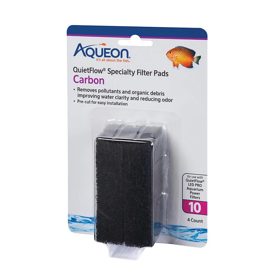 PetSmart Aqueon QuietFlow Specialty Carbon Filter Pads for Aquariums – Advanced Water Filtration