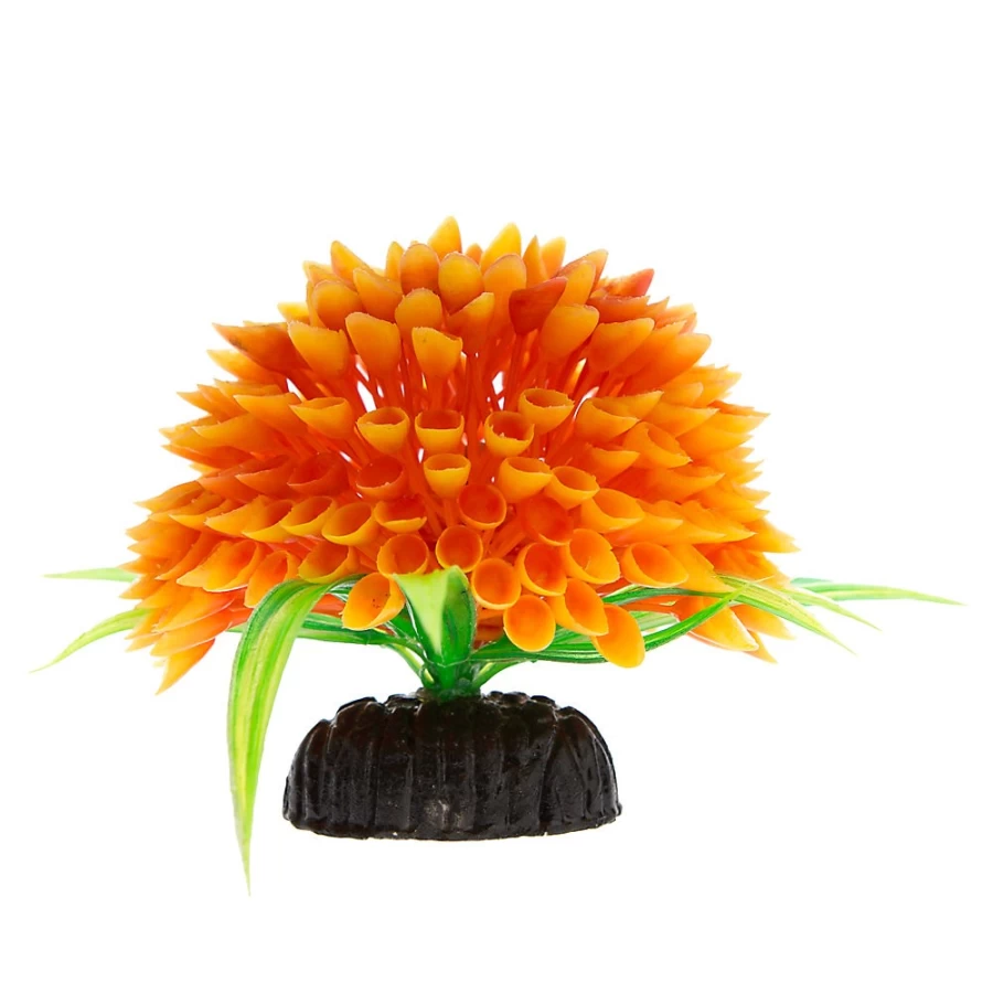 PetSmart Top Fin Artificial Aquarium Flower Ball Plant - Decorative Fish Tank Decor, 4 Inch