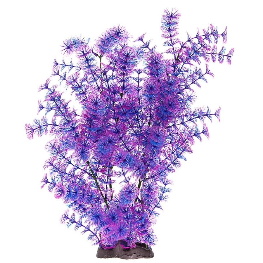 PetSmart Top Fin 19-Inch Artificial Aquarium Plants - Realistic Flowering Decor for Fish Tanks