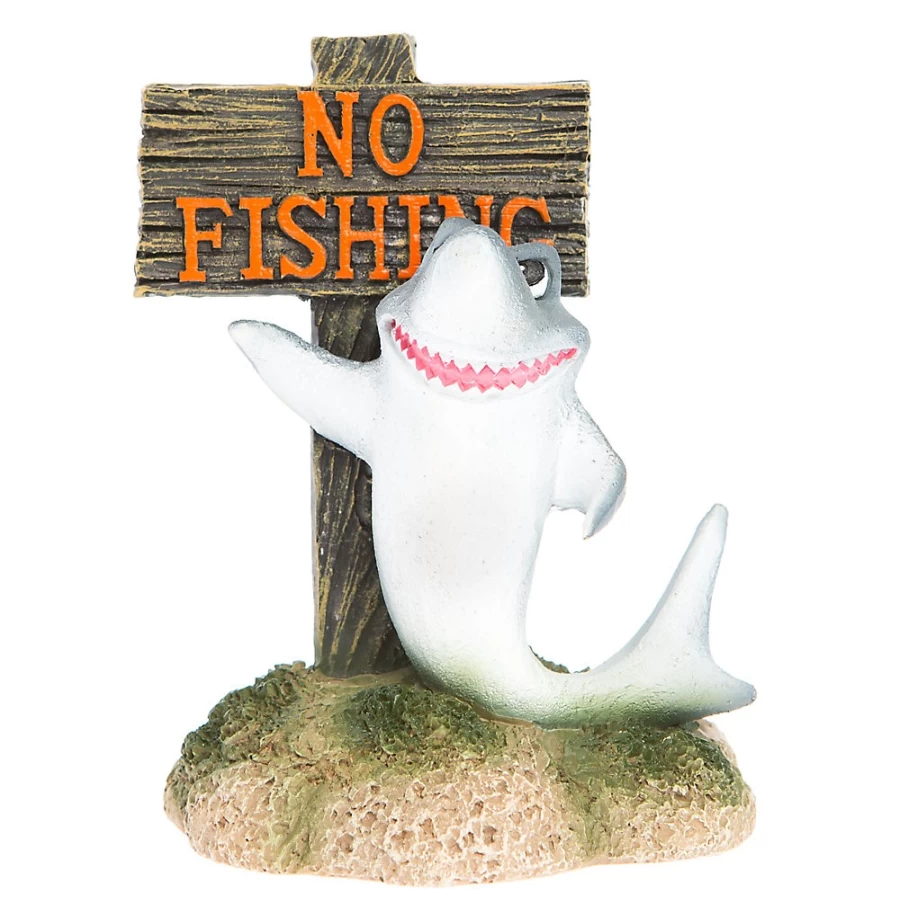 PetSmart Top Fin Shark Aquarium Decoration - No Fishing Tank Ornament for Aquatic Fun