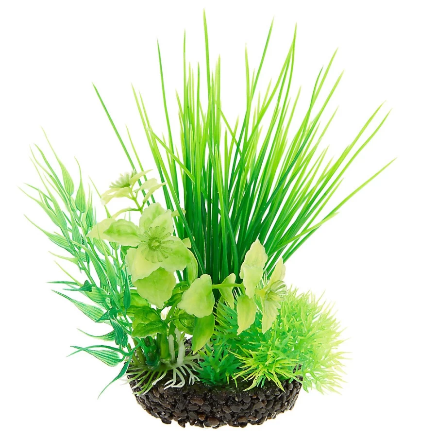 Glow-in-the-Dark Artificial Aquarium Plant for Fish Tanks - 7 Inch PetSmart Top Fin Decor