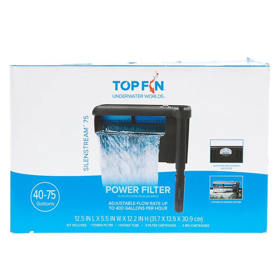 PetSmart Top Fin Silentstream Power Filter – Quiet Aquarium Water Filtration System