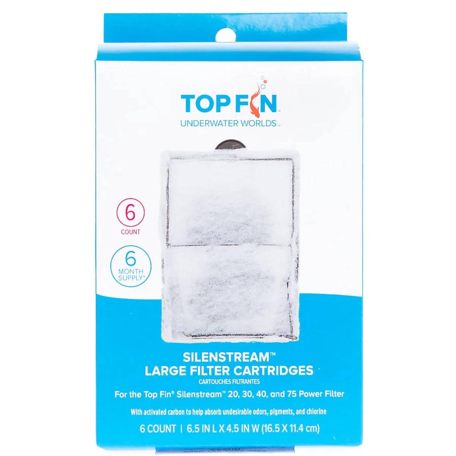 PetSmart Top Fin Silentstream Large Aquarium Filter Cartridges for Quiet Water Filtration
