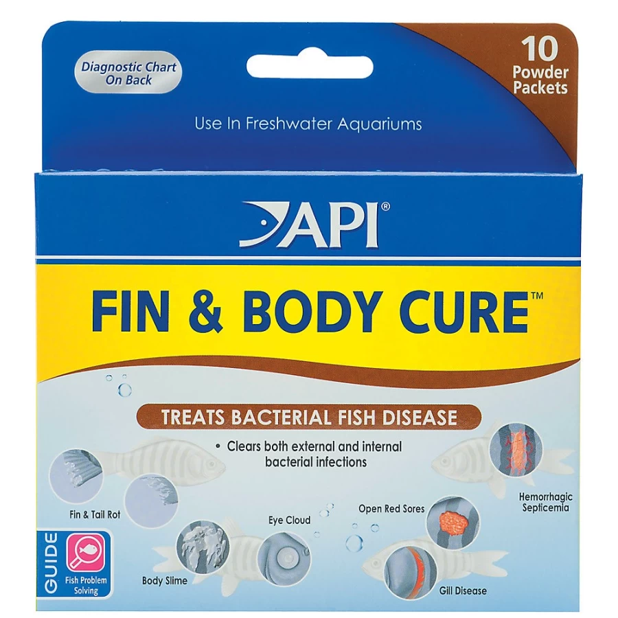 PetSmart API FinBody Cure Powder - Fish Medication for Aquarium Health & Treatment