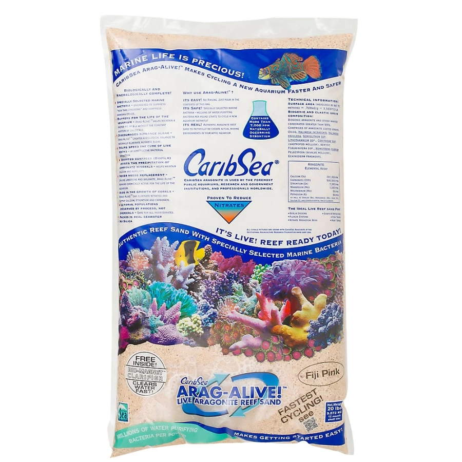 PetSmart CaribSea Aragalive Fiji Pink Live Sand for Aquariums