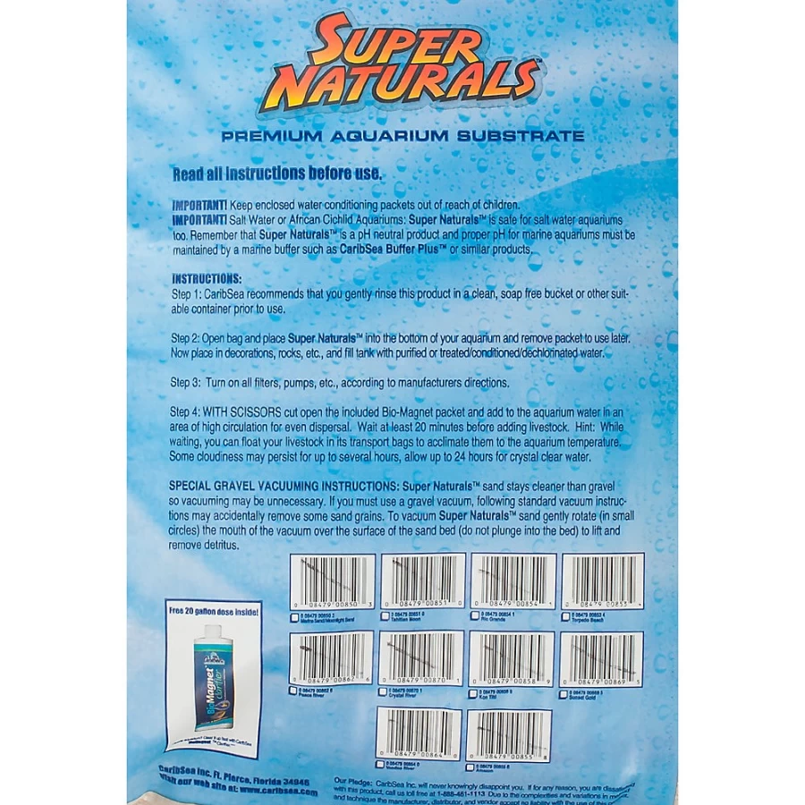 PetSmart CaribSea Super Natural Torpedo Beach Sand - Premium Aquarium Substrate for Saltwater & Freshwater Tanks