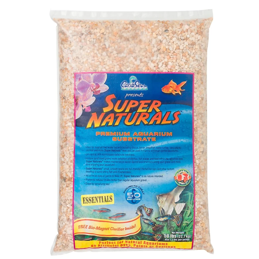 PetSmart CaribSea Super Natural Snowy River Gravel for Aquarium - Natural White Substrate for Fish Tanks