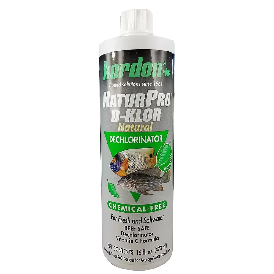 PetSmart Kordon NaturePro D-Klor Aquarium Water Conditioner – Remove Chlorine & Detoxify Water for Healthy Fish