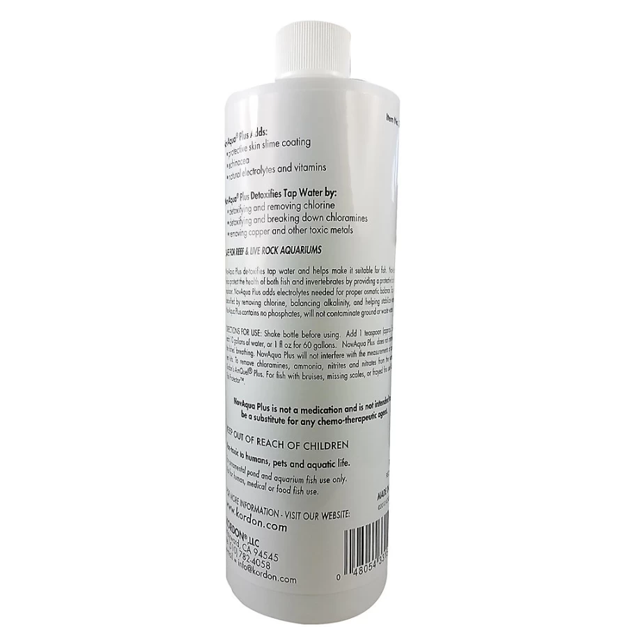 PetSmart Kordon Novaqua Plus Water Conditioner – Remove Chlorine & Detoxify Heavy Metals for Healthy Aquarium Fish