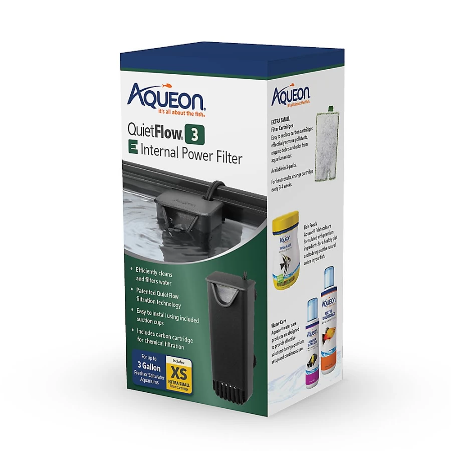 PetSmart Aqueon QuietFlow Internal Power Filter – Submersible Aquarium Filter for Fish Tanks