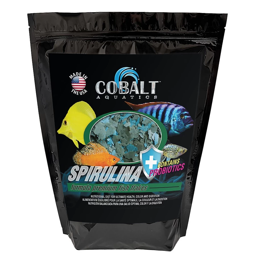 PetSmart Cobalt Aquatics Spirulina Flakes for Fish - High Protein Nutritional Fish Food