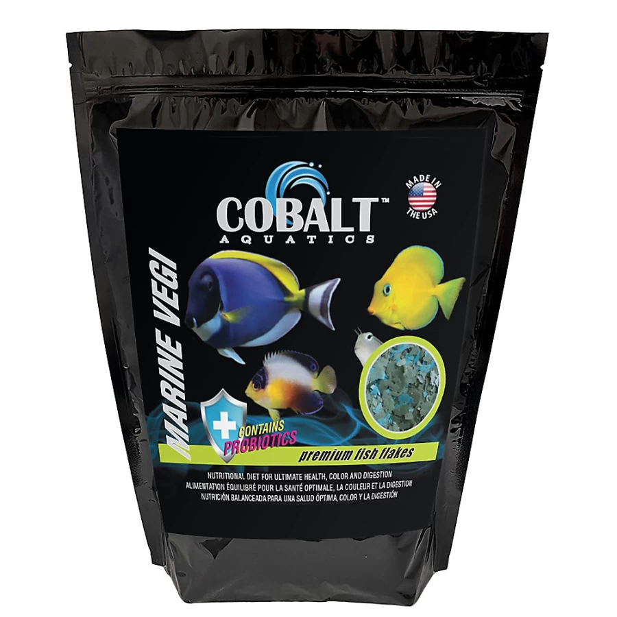 PetSmart Cobalt Aquatics Marine Vegi Fish Flakes - Premium Tropical Fish Food for Saltwater & Freshwater Aquariums