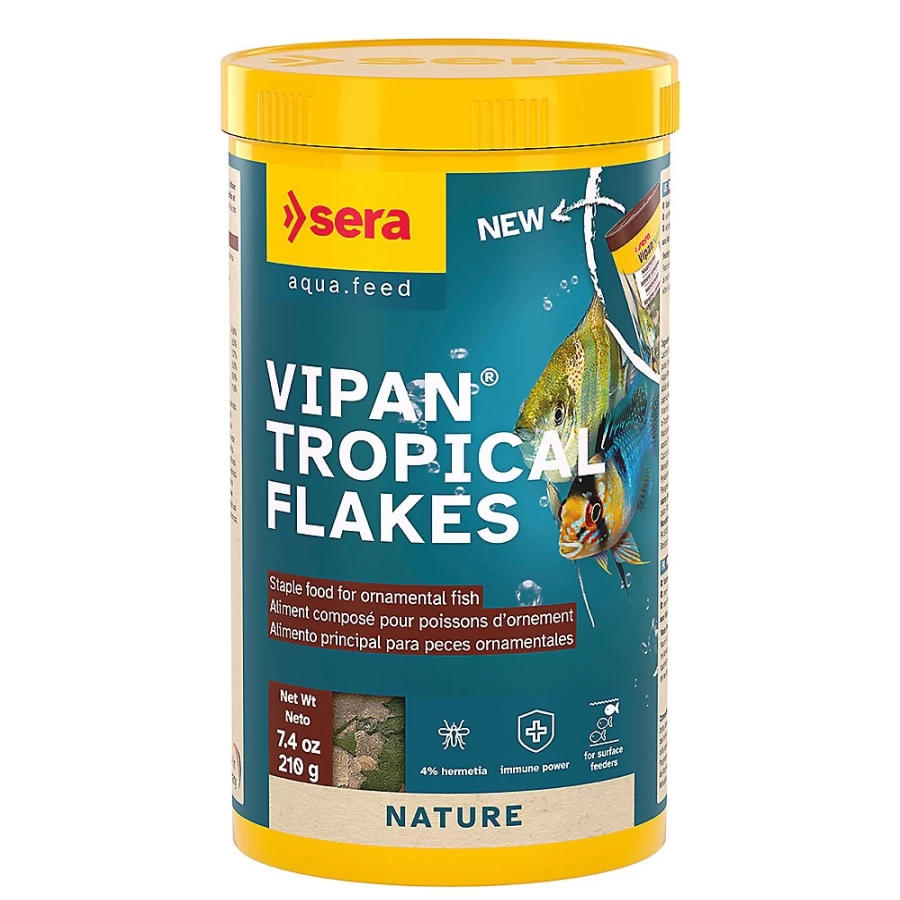 PetSmart Sera Vipan Tropical Fish Food Flakes for Vibrant Color & Health