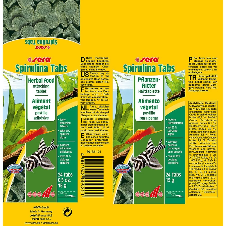 PetSmart Sera Spirulina Flakes - Premium Algae-Based Fish Food for Tropical & Marine Fish