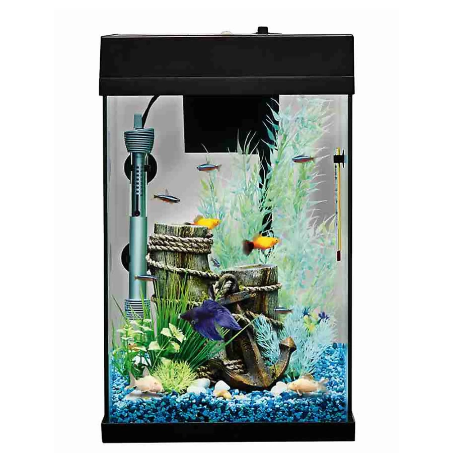 PetSmart Top Fin Fascinate Column Starter Kit - Aquarium Decor with LED Lighting for Fish Tanks