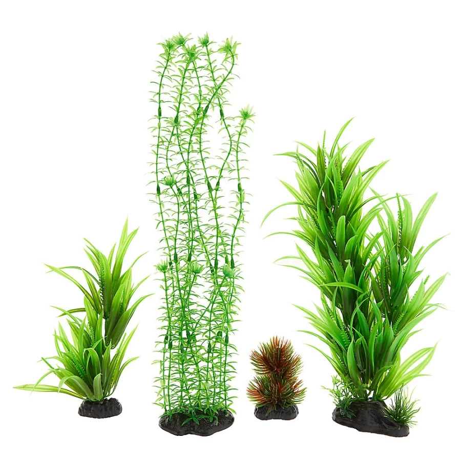 PetSmart Top Fin Artificial Aquarium Plants - 15 Piece Variety Pack for Fish Tanks