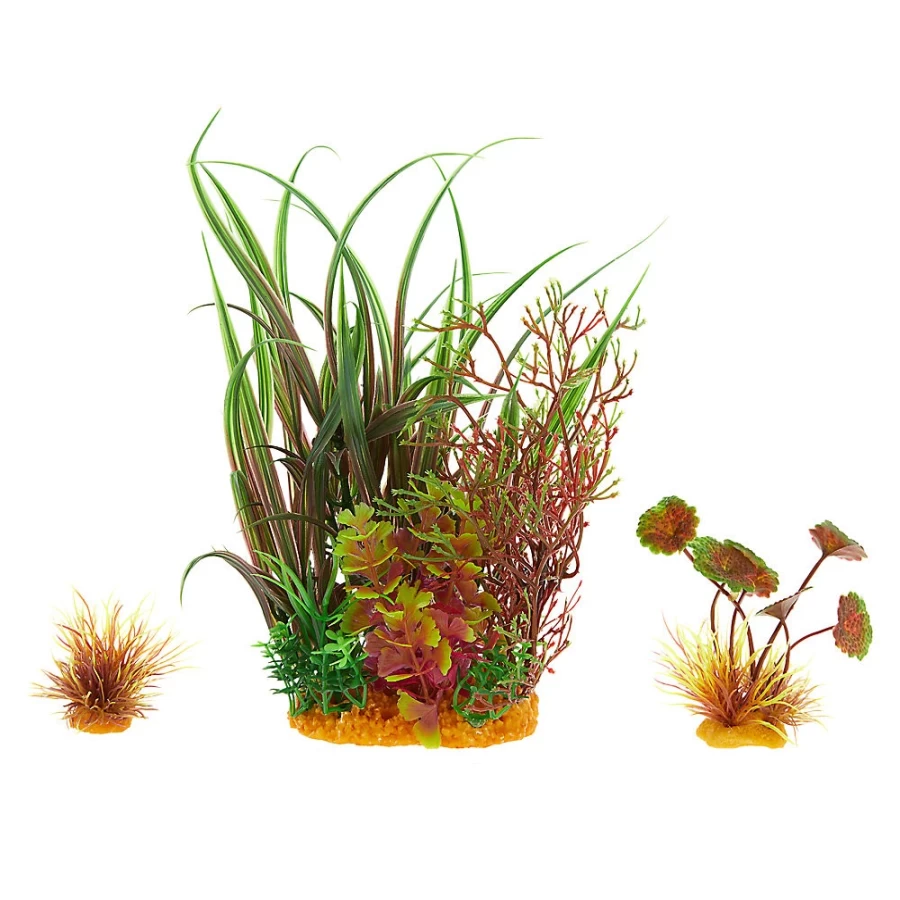 PetSmart Top Fin Artificial Aquarium Plants Variety Pack - Set of 8 Realistic Decorations