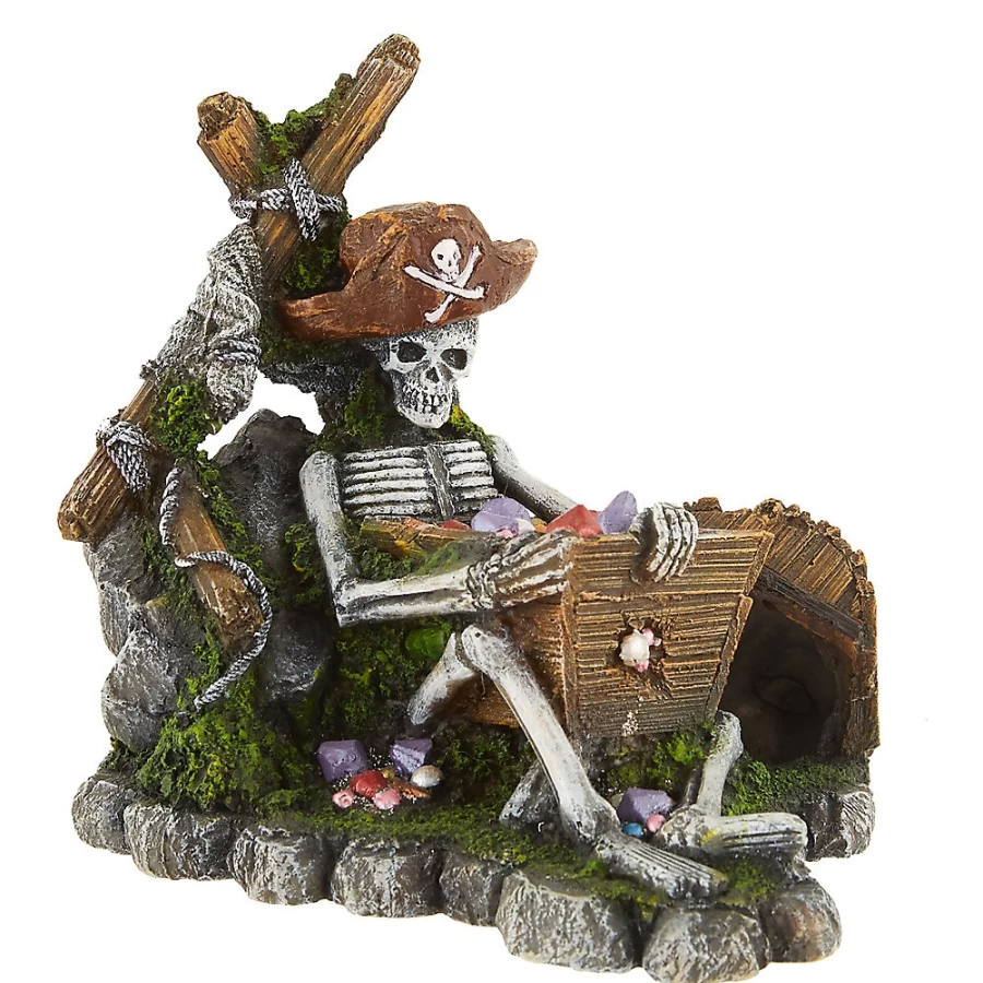 PetSmart Top Fin Sunken Skeleton Aquarium Decoration for Fish Tank