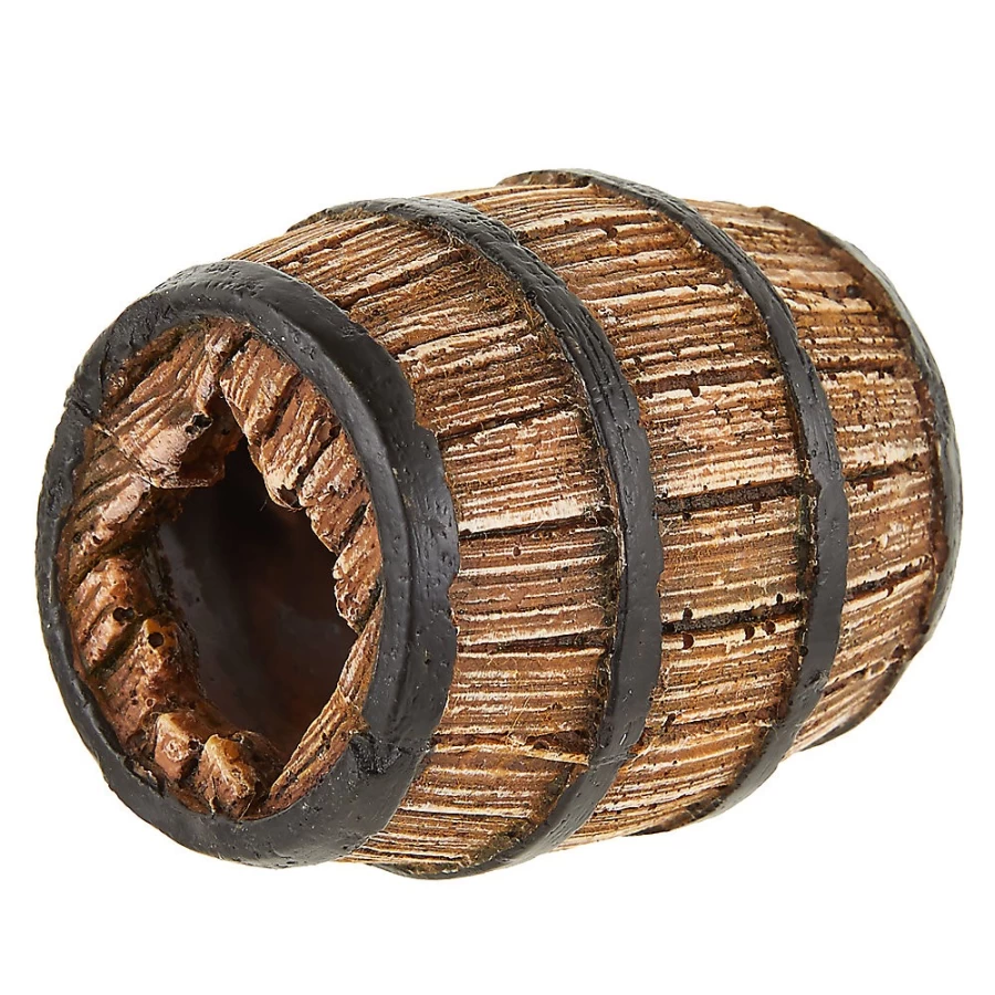 PetSmart Top Fin Barrel Aquarium Decoration - Unique Fish Tank Ornament for Aquatic Decor