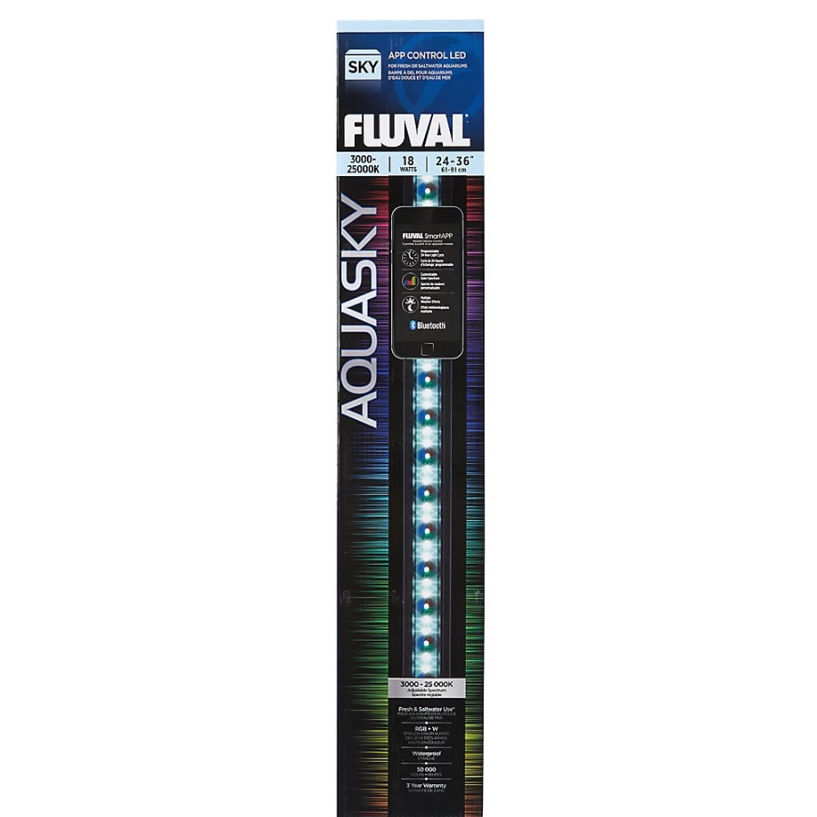 PetSmart Fluval AQUASKY 18W LED Aquarium Light for Fish Tanks - Energy Efficient Full Spectrum Lighting