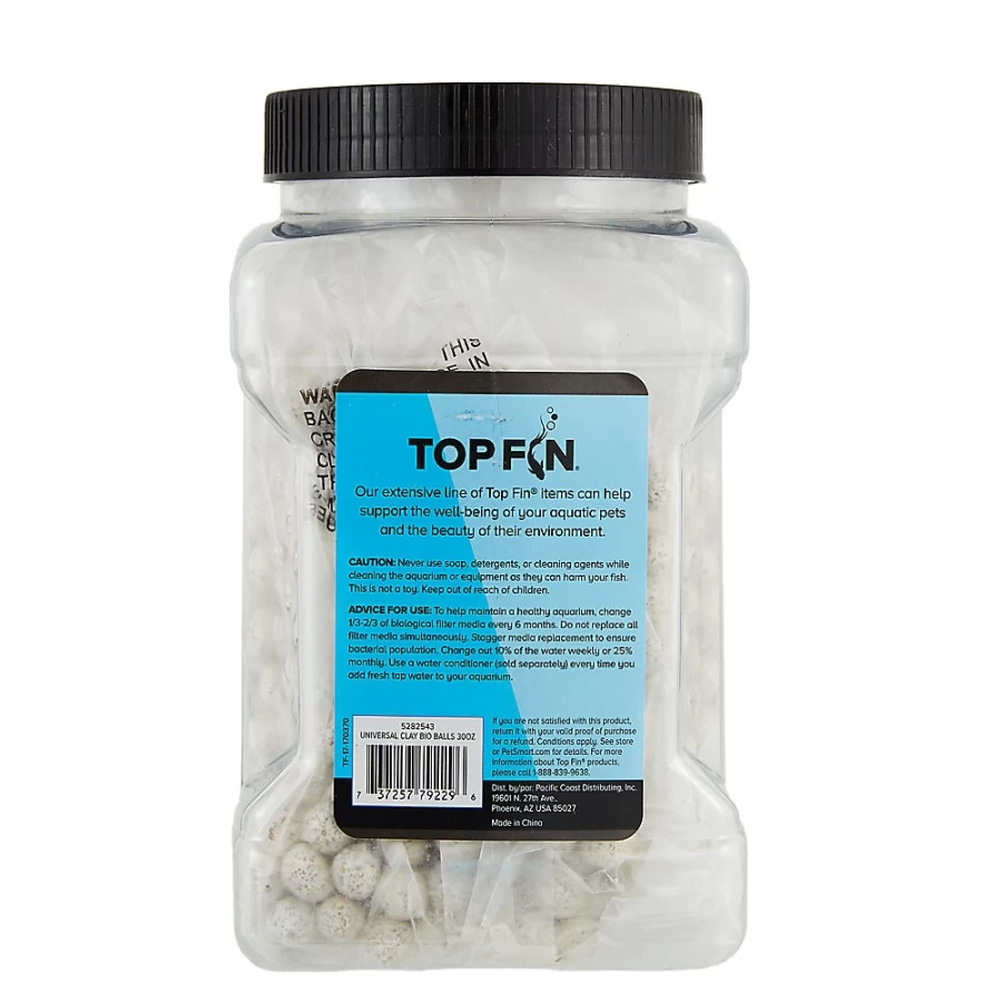 PetSmart Top Fin Universal Clay Bio Balls for Aquarium Filtration – Premium Filter Media Balls for Fish Tank