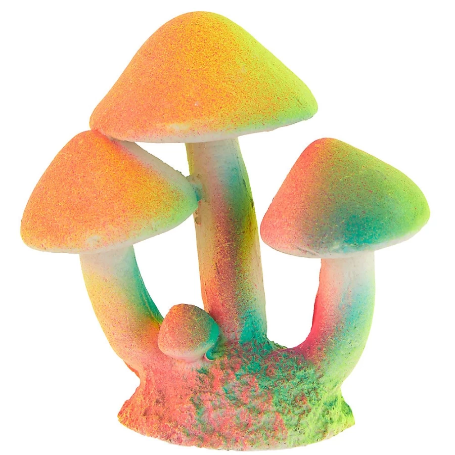 PetSmart Top Fin Glow Mushrooms Aquarium Decor - Underwater LED Ornament for Fish Tanks