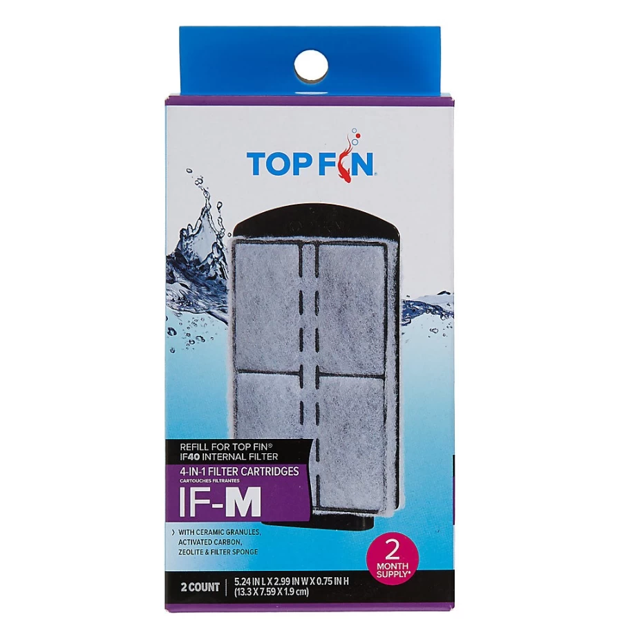 PetSmart Top Fin IF-M 4-in-1 Aquarium Filter Cartridges for Multi-Stage Filtration