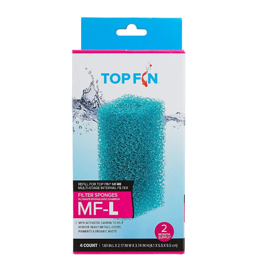 PetSmart Top Fin Multi-Stage MF-M Aquarium Filter Sponges for Optimal Water Filtration