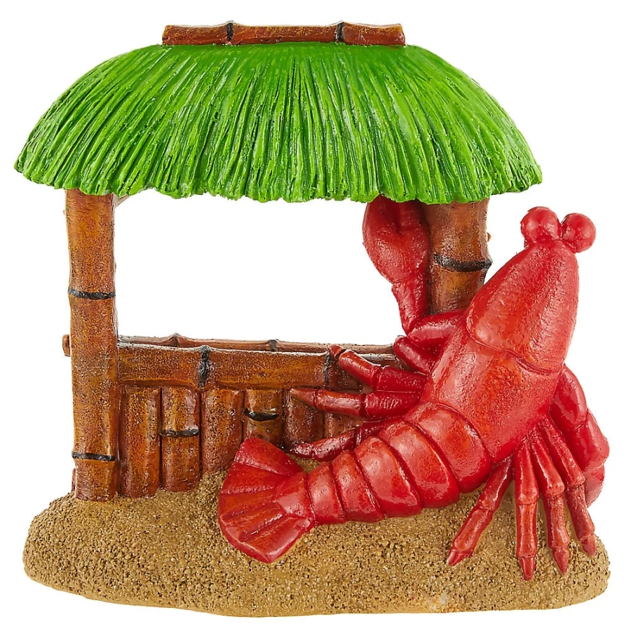 PetSmart Top Fin Tiki Bar Aquarium Decoration - Tropical Fish Tank Ornament for Aquatic Pets