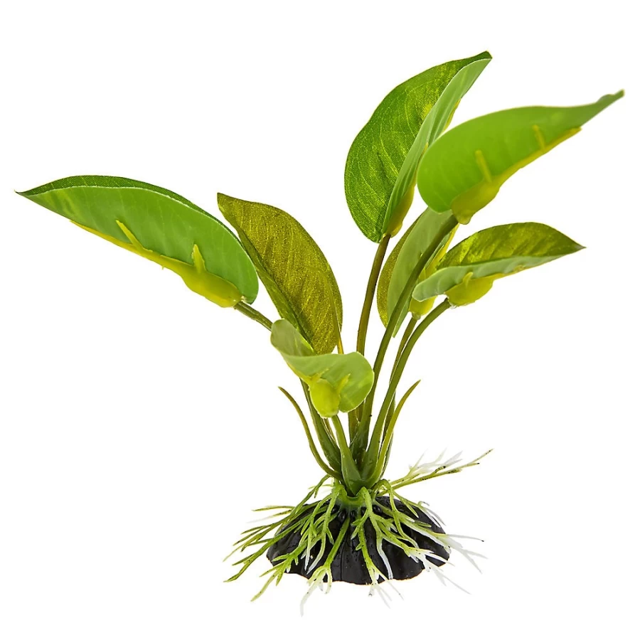 PetSmart Top Fin Realistic Artificial Aquarium Leaf Plant - 4 Pack for Fish Tank Decor