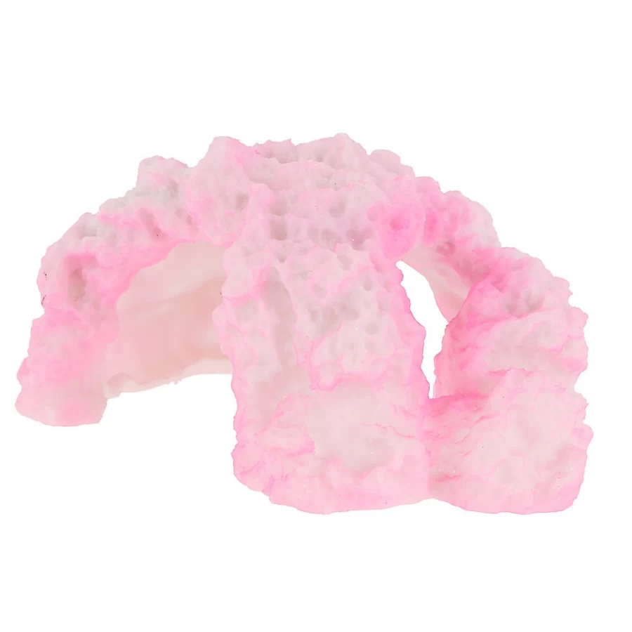 PetSmart Top Fin Pink Cave Aquarium Decor - Hideout for Fish, Decorative Ornament for Tanks