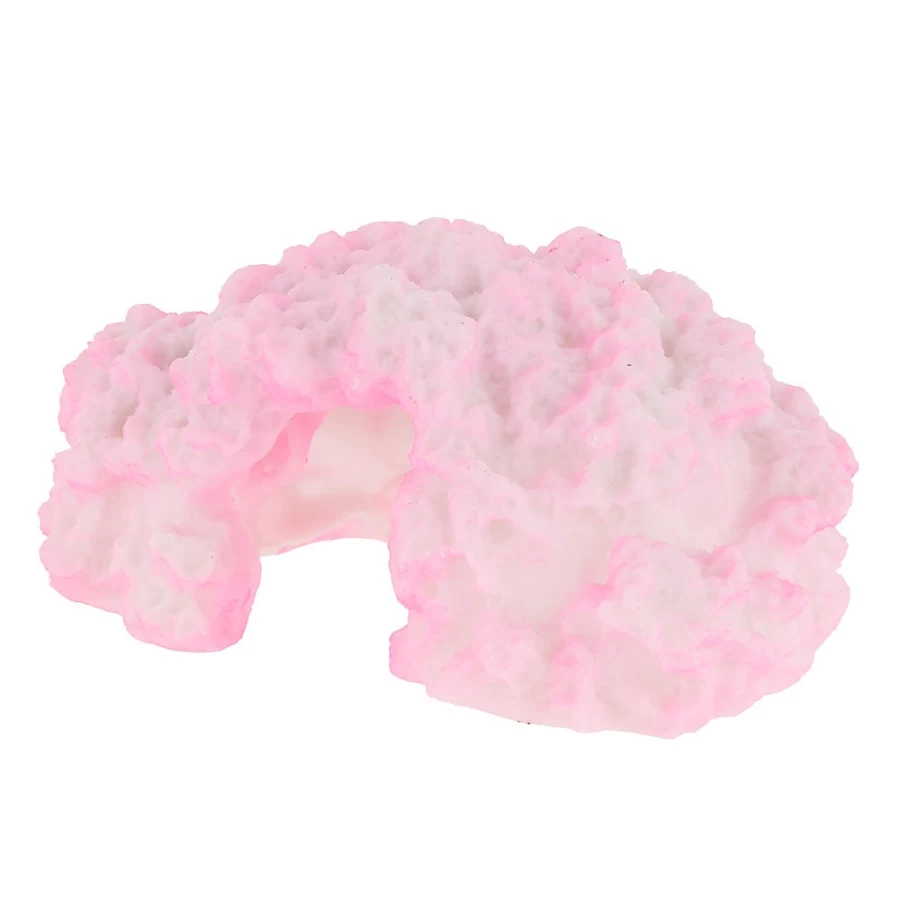 PetSmart Top Fin Pink Cave Aquarium Decor - Hideout for Fish, Decorative Ornament for Tanks