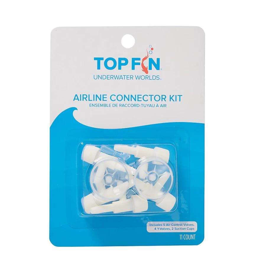 PetSmart Top Fin Aquarium Airline Connector Kit for Fish Tank Air Pumps – 4-Way Splitter Tubing Accessories