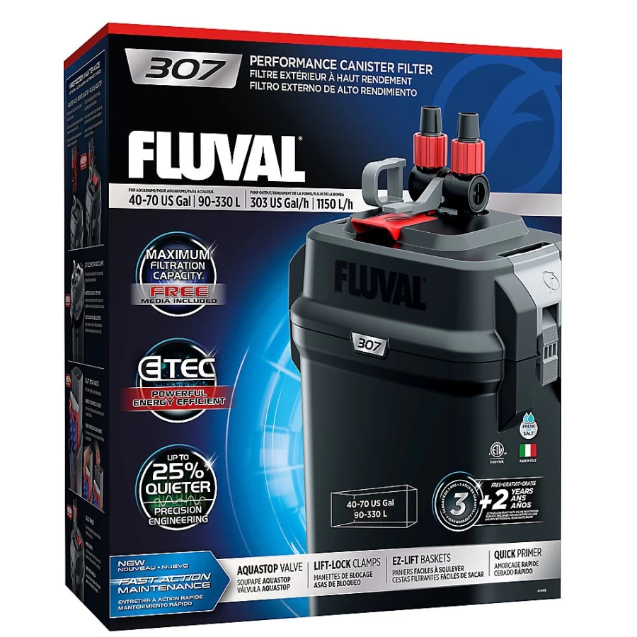 PetSmart Fluval 307 High Performance Canister Filter for Aquariums – Advanced Filtration System