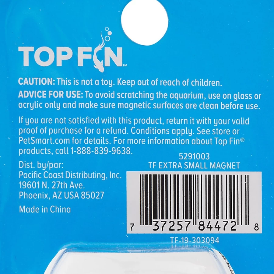 PetSmart Top Fin X-Small Magnetic Fish Tank Cleaner for Small Aquariums