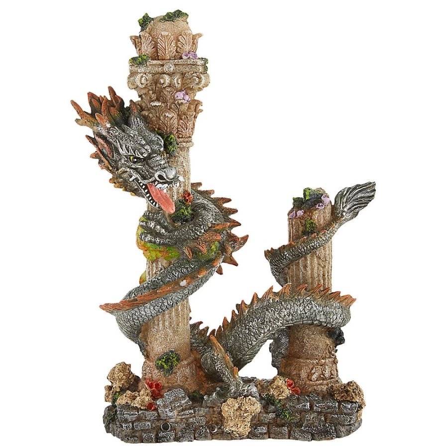 PetSmart Top Fin Dragon Column Aquarium Decoration - Unique Fish Tank Ornament for Aquatic Decor