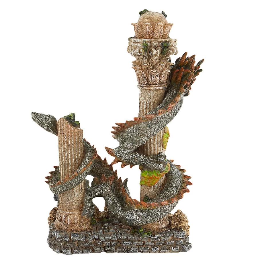 PetSmart Top Fin Dragon Column Aquarium Decoration - Unique Fish Tank Ornament for Aquatic Decor