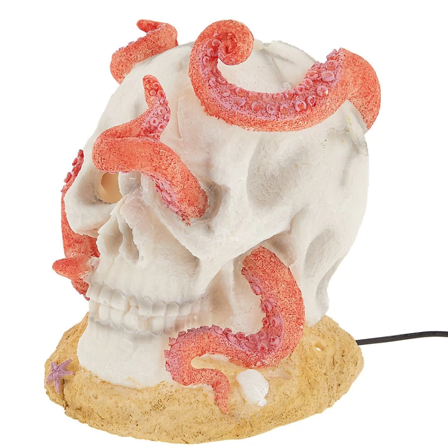PetSmart Top Fin Skull with Octopus Tentacles Aquarium Decoration for Fish Tanks