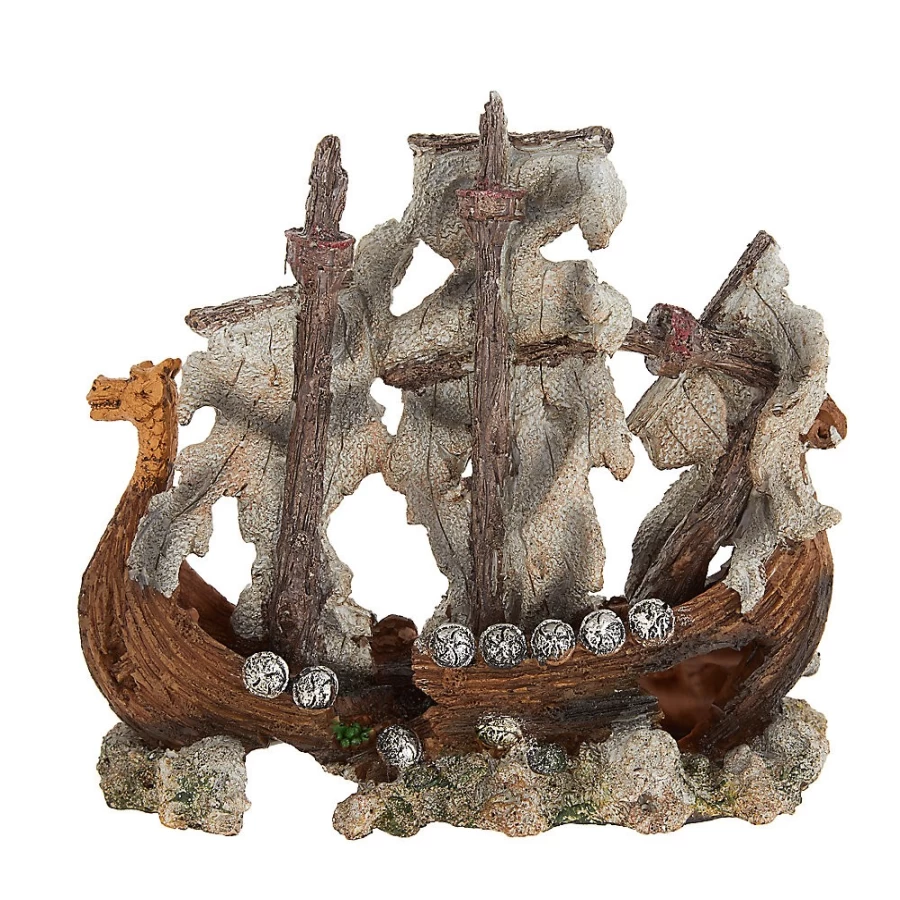 PetSmart Top Fin Sunken Ship Decoration for Aquarium Fish Tank