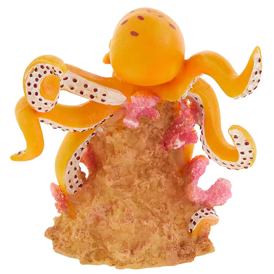 PetSmart Top Fin Orange Octopus Fish Tank Decor - Unique Aquarium Ornament for Aquatic Pets