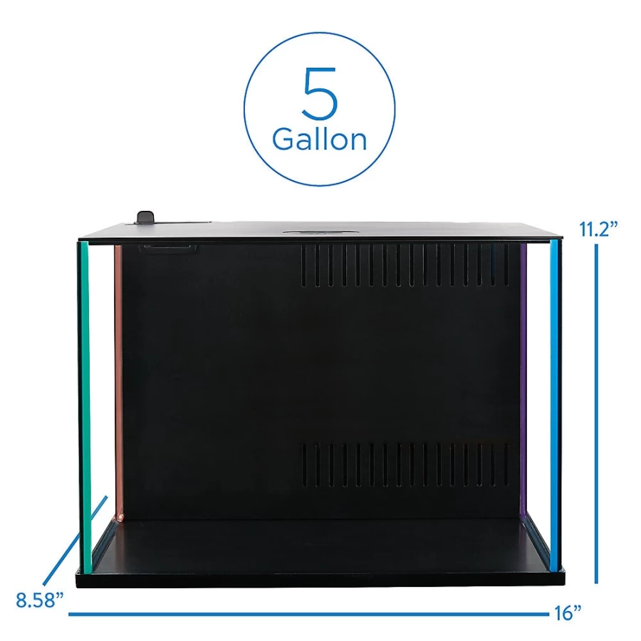 PetSmart Top Fin Custom ColorFlow LED Aquarium Tank with 7 Color-Changing Lights for Fish