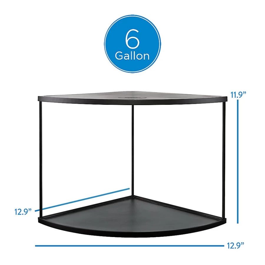 PetSmart Top Fin 6 Gallon Corner Fish Tank Aquarium Starter Kit with Filter & LED Light