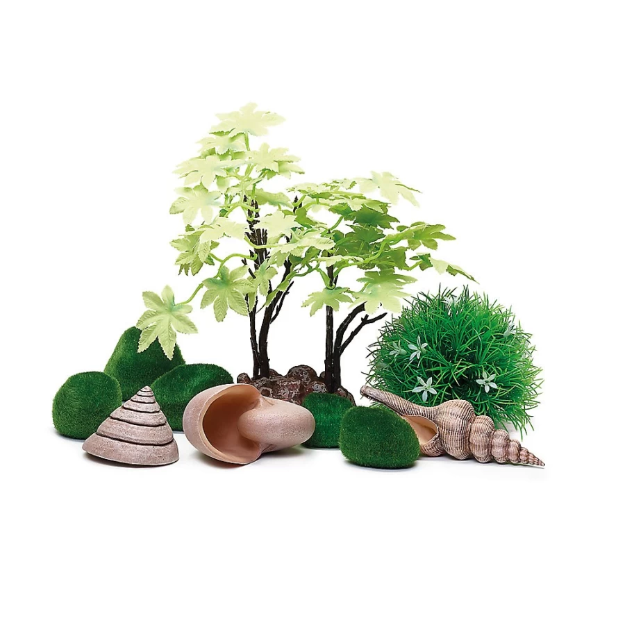 PetSmart biOrb Summer Aquarium Decor Set - Vibrant Tank Accessories for Fish Habitat