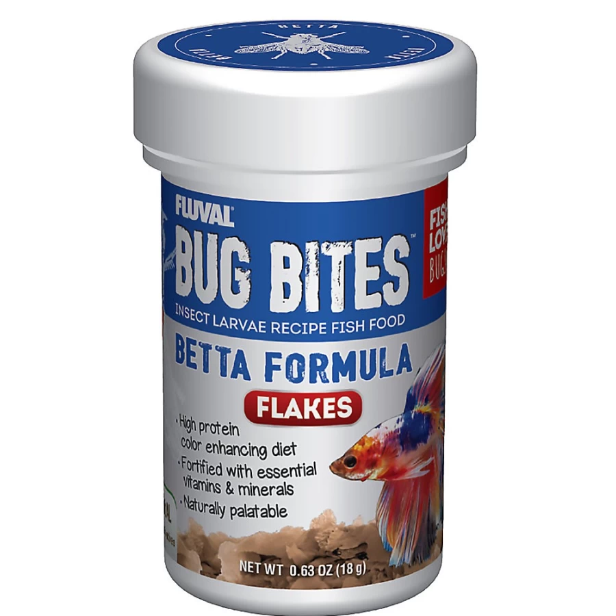 Fluval Bug Bites Betta Fish Flakes - Premium Betta Food by PetSmart for Optimal Health & Color